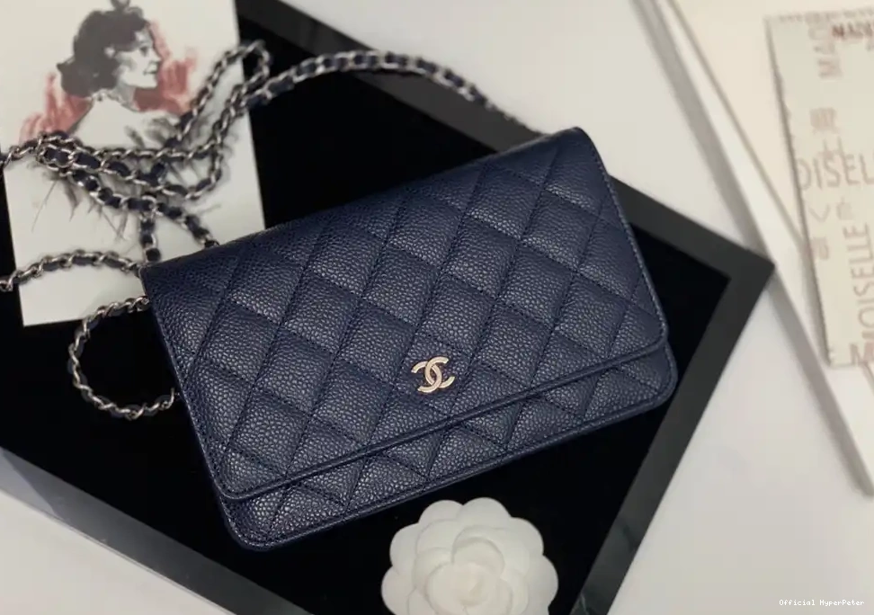 HyperPeter WITH SILVER CHAIN WALLET CAVIAR CHANEL HARDWARE 0514